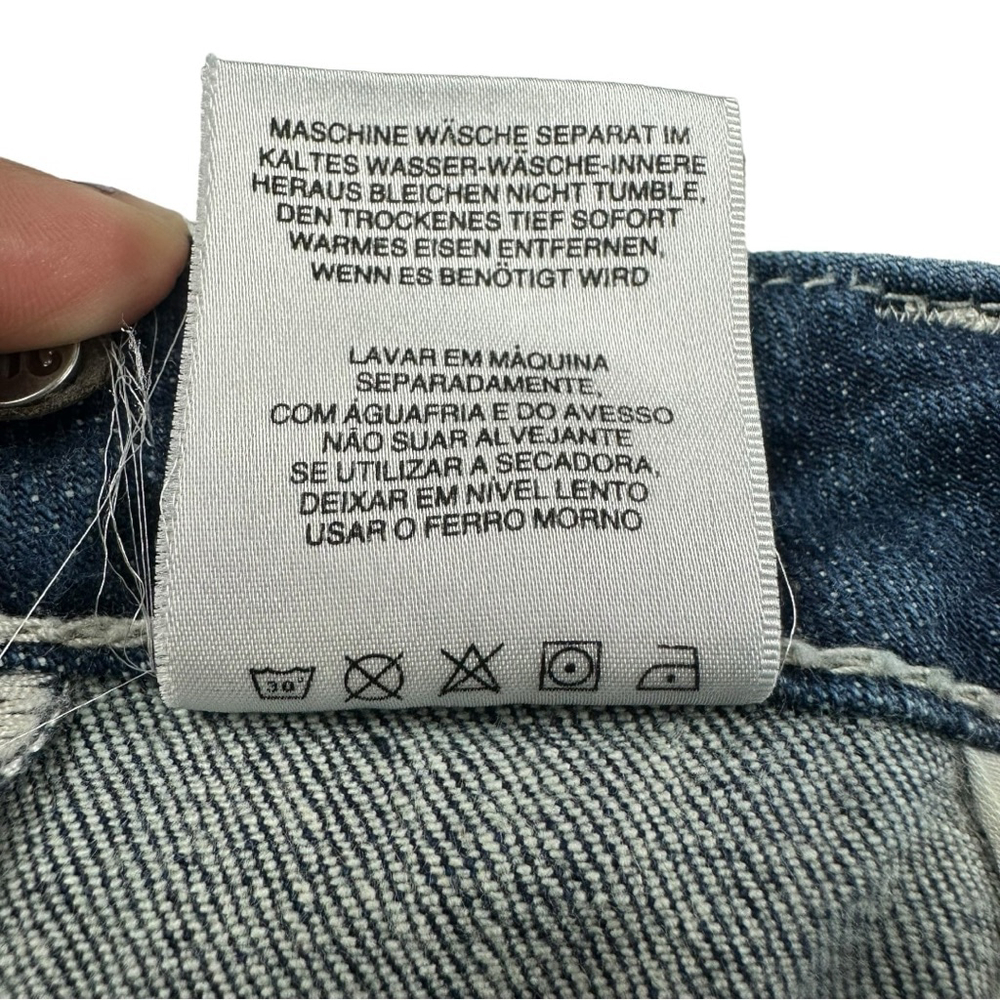 Miss Me Sunny Skinny Jeans Women’s Size 31 Blue Y2K Thick White Stitching - Picture 12 of 12